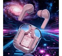 Shein Auriculares Bluetooth con pantalla digital transparente Batería de larga duración Auriculares inalámbricos intrauditivos con cancelación de ruido Soni