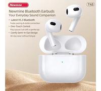 Shein Auriculares Bluetooth inalámbricos T4S, Bluetooth 5.3, 50 horas de batería, modo de juego con baja latencia, resistente al agua IPX7, auriculares depo