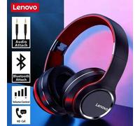 Shein Auriculares Bluetooth Lenovo HD200, auriculares inalámbricos plegables con cancelación de ruido, estéreo Hi-Fi para juegos de computadora y uso person