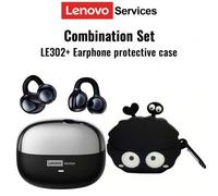 Shein Auriculares Bluetooth Lenovo LE302 con estuche protector, estilo gancho para la oreja, sonido envolvente, audio de alta fidelidad, baja latencia, músi