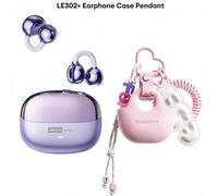Shein Auriculares Bluetooth Lenovo LE302 con estuche protector y clip colgante, sonido estéreo envolvente de oído abierto, música y juegos de baja latencia,