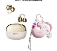 Shein Auriculares Bluetooth Lenovo LE302 con estuche protector y colgante, sonido envolvente de alta fidelidad, baja latencia, música y juegos, cancelación