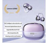 Shein Auriculares Bluetooth Lenovo LE302 nuevos, con clip, de sonido envolvente estéreo, audio de alta calidad, baja latencia, música y juegos, audio direcc