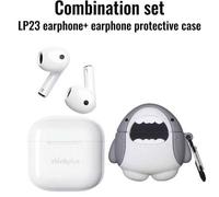 Shein Auriculares Bluetooth Lenovo LP23 - Intrauriculares, Sonido estéreo, Llamada de voz HD, Micrófono sensible, Cancelación de ruido inteligente, Modo dua