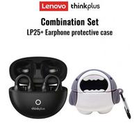 Shein Auriculares Bluetooth Lenovo LP25 con estuche protector, auriculares deportivos de conducción ósea, Bluetooth 5.4, sonido envolvente, cancelación de r