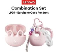 Shein Auriculares Bluetooth Lenovo LP25 con estuche protector tipo colgante, estilo de gancho para el oído para música diaria, deportes, correr, Bluetooth 5