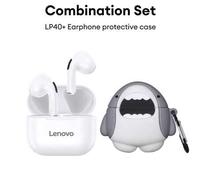 Shein Auriculares Bluetooth Lenovo LP40 con estuche protector, auriculares intraurales deportivos con graves profundos, llamadas de alta definición con micr