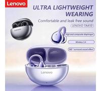 Shein Auriculares Bluetooth Lenovo TA410 TWS con clip para la oreja, reducción de ruido, Bluetooth 5.4, batería de larga duración con micrófono, auriculares