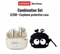 Shein Auriculares Bluetooth minimalistas para negocios Lenovo LE208 y estuche protector, Bluetooth 6.0 emparejamiento instantáneo, baja latencia, alta calid