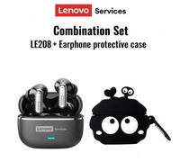 Shein Auriculares Bluetooth minimalistas para negocios Lenovo LE208 y estuche protector, Bluetooth 6.0 conexión instantánea, baja latencia, alta calidad de