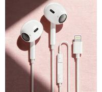 Shein Auriculares con cable Apple con conector Lightning, certificado MFi, con micrófono y control de volumen, compatible con iPhone 14/13/12/11/SE/X/XR/XS/