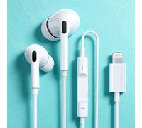 Shein Auriculares con cable con control remoto integrado para música, llamadas y volumen, compatibles con 14/13/12/11/XR/XS/X/8/7/SE/Pro/Pro Max, auriculare