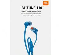 Shein Auriculares con cable JBL T110 con interfaz de 3.5 mm para juegos en PC y llamadas en teléfono celular, auriculares estéreo intrauriculares