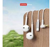 Shein Auriculares con cable Lenovo E05 con micrófono, auriculares intrauriculares con conector Type-C/3,5 mm, calidad de sonido estéreo Hi-Fi, auriculares p