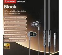 Shein Auriculares con cable Lenovo YF27, interfaz Tipo-C y 3.5mm, sonido estéreo de alta fidelidad, llamadas de alta definición, cancelación de ruido, uso c