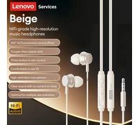 Shein Auriculares con cable Lenovo YF27, interfaz Type-C y 3.5 mm, sonido estéreo de alta fidelidad, llamadas de alta definición, cancelación de ruido, cómo