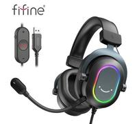 Shein Auriculares de juego para PC - Auriculares con cable y micrófono - Auriculares USB con sonido envolvente 7.1 para computadora, para transmisión, juego