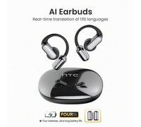 Shein Auriculares de traducción de idiomas con IA HTC NE50 | Traducción en tiempo real OWS 3 en 1, compatible con 144 idiomas y acentos, adecuado para viaje