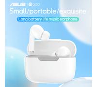 Shein Auriculares inalámbricos ASUS con micrófono, base de carga, auriculares blancos, batería de larga duración, auriculares estéreo con control táctil par