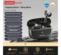 Shein Auriculares inalámbricos Bluetooth Lenovo TA210, cancelación activa de ruido, unidad de altavoz grande de 13 mm para graves profundos, Bluetooth 5.3,