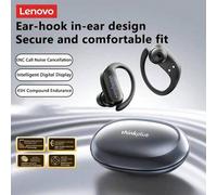 Shein Auriculares inalámbricos Bluetooth Lenovo XT55 con gancho para la oreja, auriculares deportivos, estéreo HiFi, auriculares para llamadas HD, cancelaci