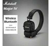 Shein Auriculares inalámbricos Bluetooth Marshall MAJOR IV 4 con tiempo de reproducción de talla grande de 80 horas, carga inalámbrica rápida, graves profun