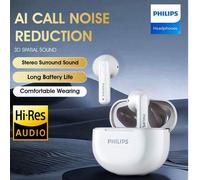 Shein Auriculares inalámbricos Bluetooth TWS Philips, TAT1199, reducción de ruido por IA, efectos de sonido espacial, larga duración de la batería, baja lat