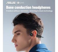 Shein Auriculares inalámbricos de conducción ósea abierta Asus con micrófono, reproducción de larga duración, adecuados para deportes/running/gimnasio/cicli