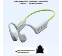 Shein Auriculares inalámbricos de conducción ósea Lenovo S102 IPX6 resistentes al agua con estuche de transporte, diseño de oreja abierta, Bluetooth 6.0 con