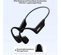 Shein Auriculares inalámbricos de conducción ósea Lenovo S102 IPX6 resistentes al agua con estuche de transporte, diseño de oreja abierta, Bluetooth 6.0 con