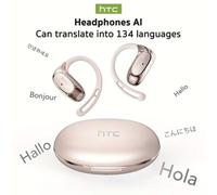 Shein Auriculares inalámbricos HTC NE35 AI con traducción en tiempo real, auriculares de oreja abierta, última versión BT V6.0, reducción de ruido y llamada