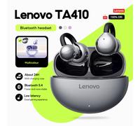 Shein Auriculares inalámbricos Lenovo TA410 TWS tipo clip para la oreja, auriculares Bluetooth 5.4 con control táctil, larga duración de la batería y micróf