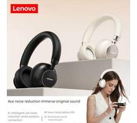 Shein Auriculares inalámbricos Lenovo TB300 Over-Ear - Auriculares inalámbricos/con cable para juegos con sonido Hi-Fi, cancelación activa de ruido (ANC), b