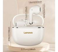 Shein Auriculares inalámbricos semi-intrauriculares Lenovo TA120 - Sonido Hi-Fi, duración de batería ultra larga, cancelación de ruido para llamadas, ajuste