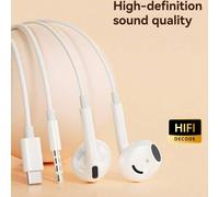 Shein Auriculares intraurales de monitor HP con cable con micrófono, graves Hi-Fi con cable de TPE, interfaz de 3,5 mm y tipo C para músicos, cantantes, esc
