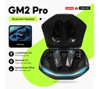 Shein Auriculares intrauriculares Lenovo GM2 Pro Gaming Bluetooth, Auriculares inalámbricos BT 5.3 TWS con luces RGB, sonido estéreo HD y baja latencia con