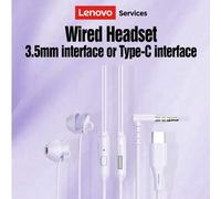 Shein Auriculares para dormir Lenovo Y107, con cable intrauditivo con doble cancelación de ruido, doble aislamiento físico, interfaz de 3.5 mm o Tipo-C, mic