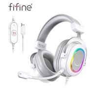 Shein Auriculares para juegos de PC, auriculares con cable USB con micrófono, sonido envolvente 7.1, control en línea, almohadillas suaves, auriculares para