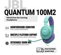 Shein Auriculares supraaurales con cable para juegos JBL Quantum 100M2 con sonido exclusivo JBL QuantumSOUND y conector de 3,5 mm, compatibilidad con múltip