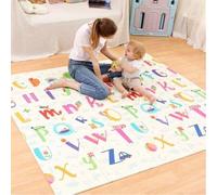 Shein AxisFurn - Alfombra de juegos para bebés, 200 x 180 cm, espuma XPE de doble cara, plegable, impermeable, para gatear, para guardería