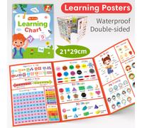 Shein Ayudas educativas de enseñanza, 1 libro Mi primer cuadro de aprendizaje y conjunto de carteles de vocabulario fonético, actividad de estudio en el hog