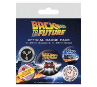 Shein Back To The Future Set Of 5 Pin Badges Movie Film Delorean Hover Board Official