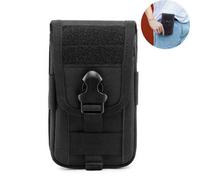 Shein BAIGIO Bolsa táctica para teléfono móvil, riñonera militar resistente al agua, riñonera Molle, bolsillo adicional para tarjetas de teléfono móvil
