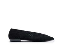 Shein Bailarinas de rafia trenzada de mujer, Zapatos planos de crochet para verano