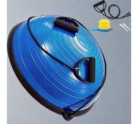 Shein Balón de equilibrio, Bosu bola, yoga, entrenador de equilibrio de 58 cm hasta 120 kg, media pelota de gimnasia, tabla de equilibrio con bomba y 2 band