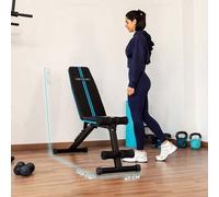 Shein Banco de Ejercicio Ajustable Drumfit SetUp 7000 con 7 Niveles para Entrenamiento Completo, Fácil Plegado para Almacenamiento Compacto, Reclinable hast