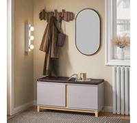 Shein Banco zapatero con asiento, banco armario, banco con espacio de almacenamiento, banco recibidor, zapatero, cómoda, zapatero con asiento, banco estrech