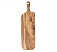 Shein Bandeja de servir y cortar de madera de acacia - Con elegante mango largo, madera sólida, perfecta para rebanar alimentos gourmet, el té de la tarde y