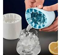 Shein Bandeja de silicona para cubitos de hielo: máquina de hielo 3D de fácil liberación con tapa, diseño de cubo multicompartimento para cócteles, frutas y