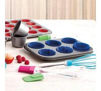 Shein bandeja horno acero con 6 moldes cupcakes sweet grey quid, 27x19x3cm sweet grey , apto horno, , apto lavavajillas, entrega 48/72h